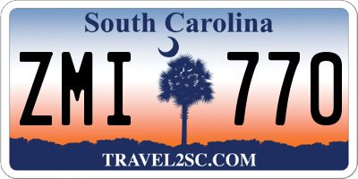 SC license plate ZMI770