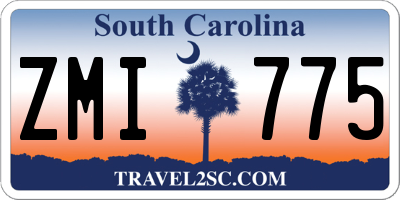 SC license plate ZMI775