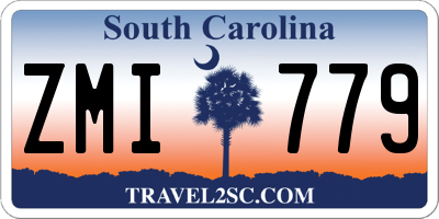 SC license plate ZMI779
