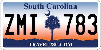 SC license plate ZMI783