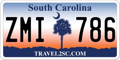 SC license plate ZMI786