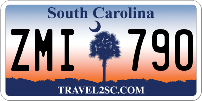 SC license plate ZMI790