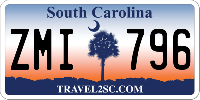 SC license plate ZMI796