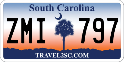 SC license plate ZMI797