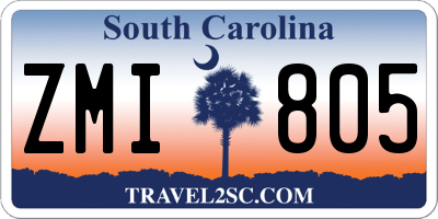 SC license plate ZMI805