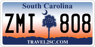 SC license plate ZMI808