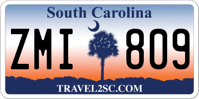 SC license plate ZMI809