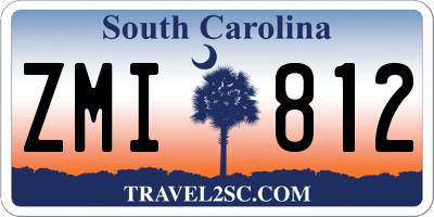 SC license plate ZMI812