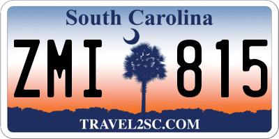 SC license plate ZMI815