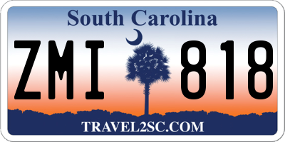 SC license plate ZMI818