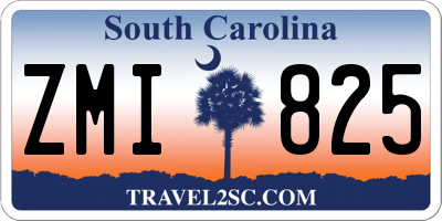 SC license plate ZMI825