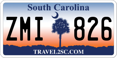 SC license plate ZMI826