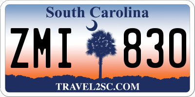 SC license plate ZMI830