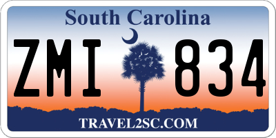 SC license plate ZMI834