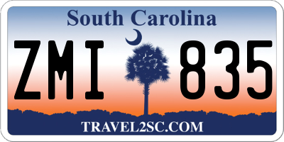 SC license plate ZMI835
