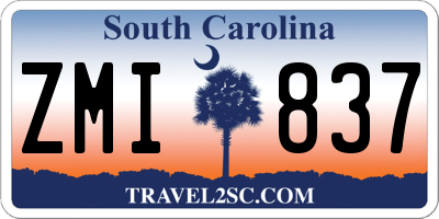 SC license plate ZMI837