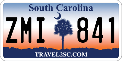 SC license plate ZMI841