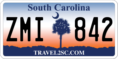 SC license plate ZMI842