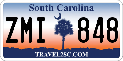 SC license plate ZMI848
