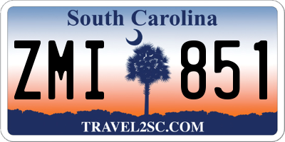 SC license plate ZMI851