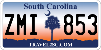 SC license plate ZMI853