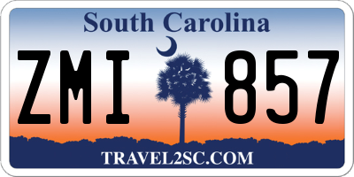 SC license plate ZMI857