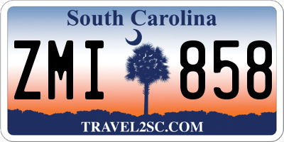 SC license plate ZMI858
