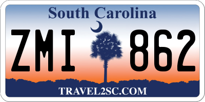 SC license plate ZMI862