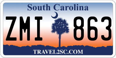 SC license plate ZMI863