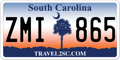 SC license plate ZMI865