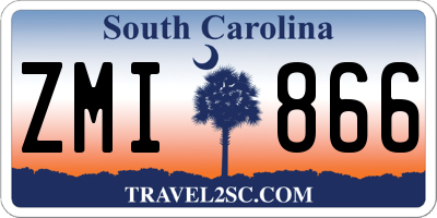 SC license plate ZMI866