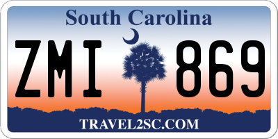 SC license plate ZMI869