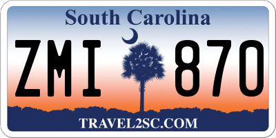 SC license plate ZMI870