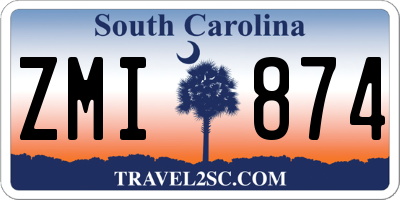SC license plate ZMI874