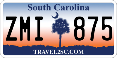SC license plate ZMI875