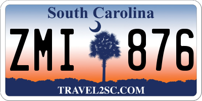 SC license plate ZMI876