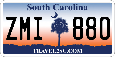 SC license plate ZMI880