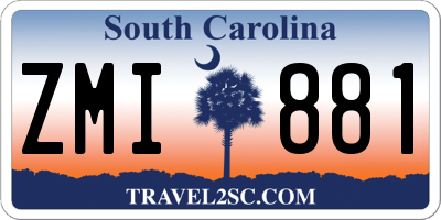 SC license plate ZMI881