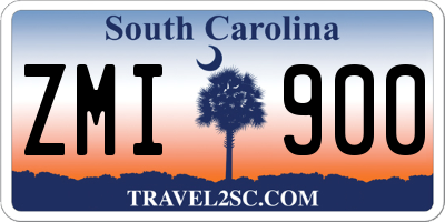 SC license plate ZMI900