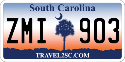 SC license plate ZMI903