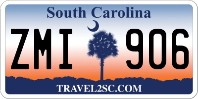 SC license plate ZMI906