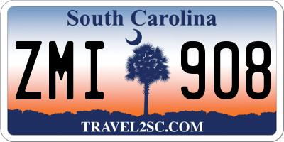 SC license plate ZMI908