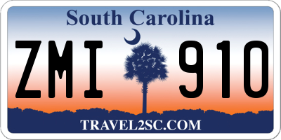 SC license plate ZMI910
