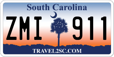 SC license plate ZMI911