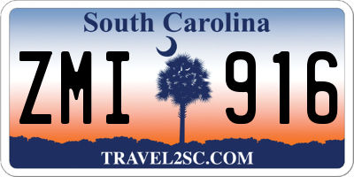 SC license plate ZMI916
