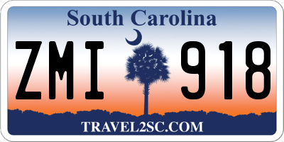 SC license plate ZMI918