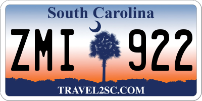 SC license plate ZMI922
