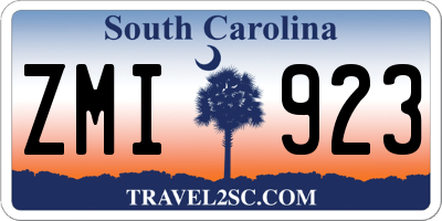 SC license plate ZMI923