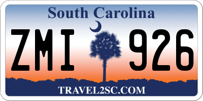 SC license plate ZMI926