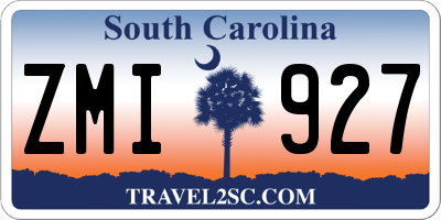 SC license plate ZMI927